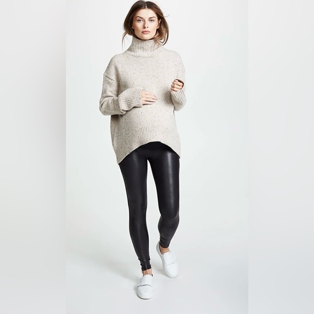 SPANX Mama Maternity Faux Leather Leggings XL